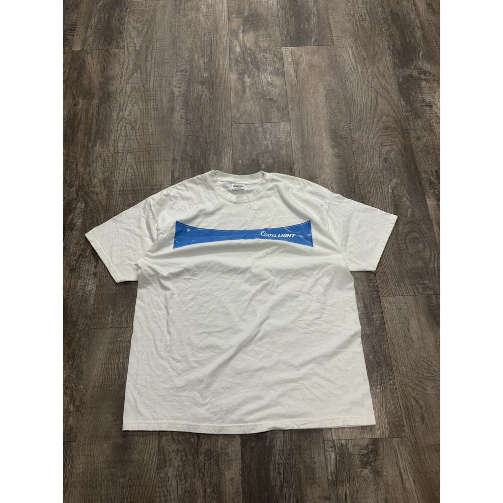 Y2K Coors Light White Tshirt Size XL